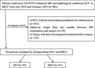 Preoperative differentiation of hepatocellular carcinoma with peripheral rim-like enhancement from intrahepatic mass-forming cholangiocarcinoma on contrast-enhanced MRI